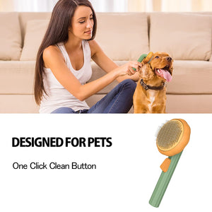 Groom Your Pet Like a Pro with Our Self-Cleaning Slicker Brush