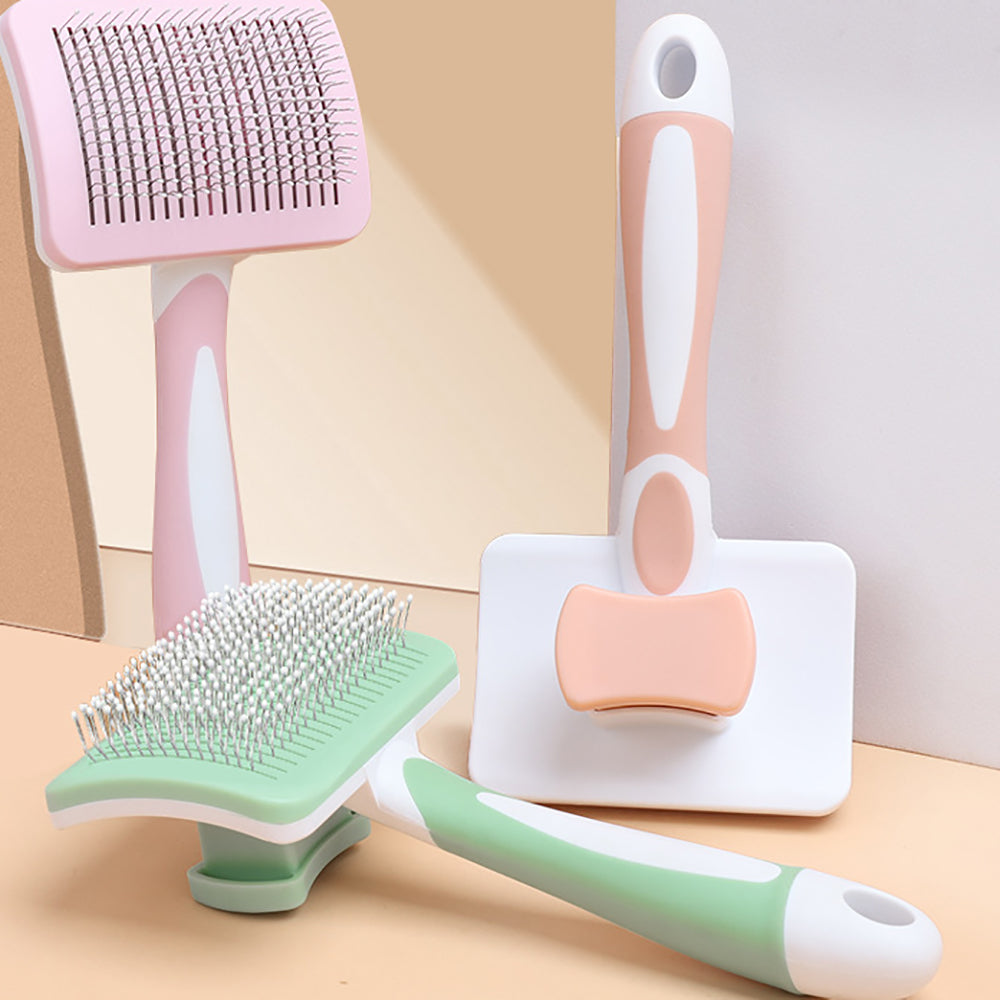 Self Cleaning Slicker Brush One Click Pet Grooming Tool
