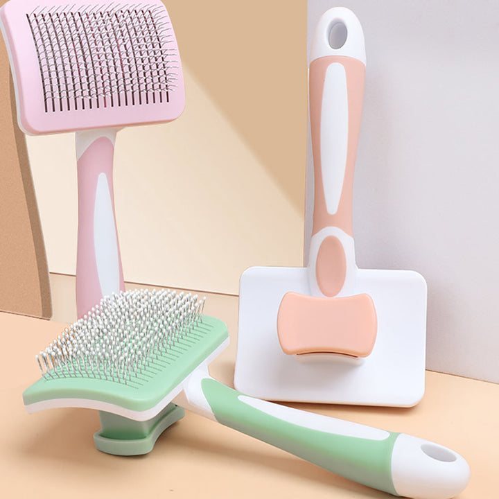 Self Cleaning Slicker Brush One Click Pet Grooming Tool
